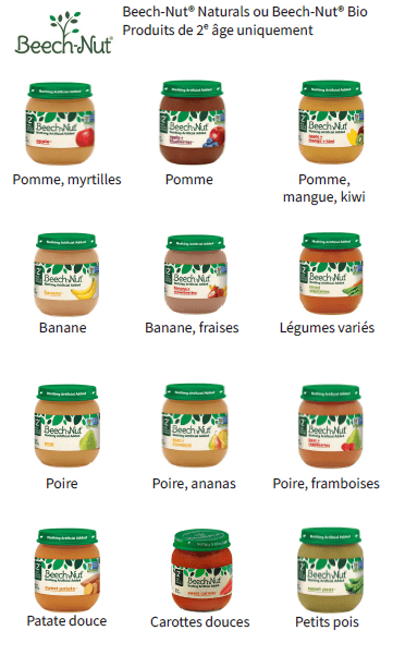 OH WIC ALIMENTS POUR NOURRISSONS