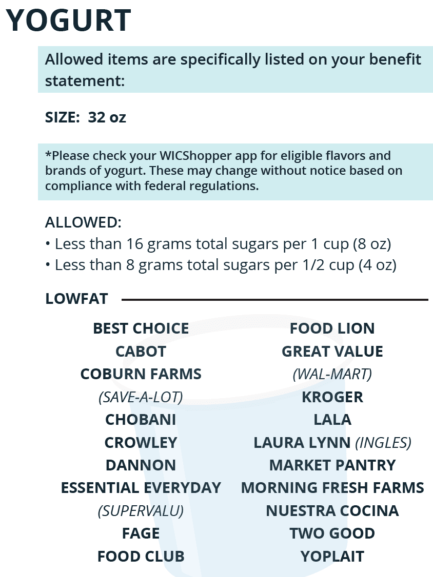 TN WIC Yogurt image