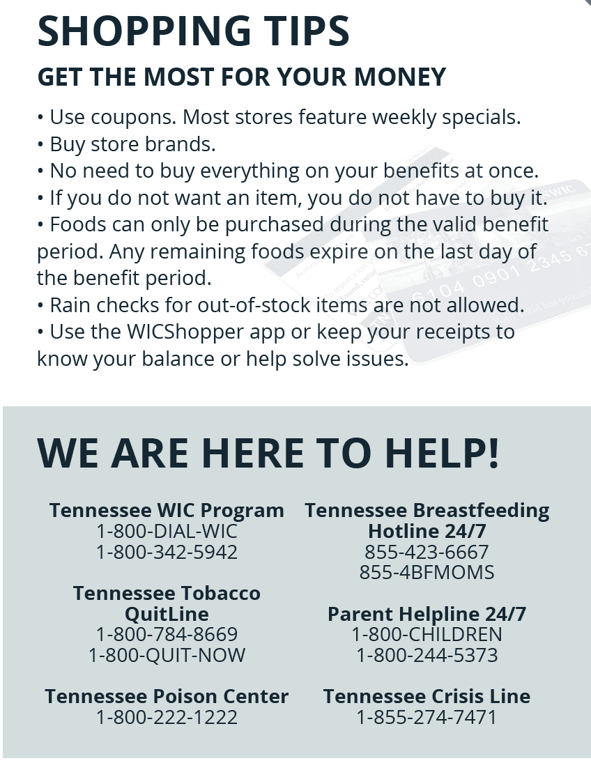 TN WIC Important Information image