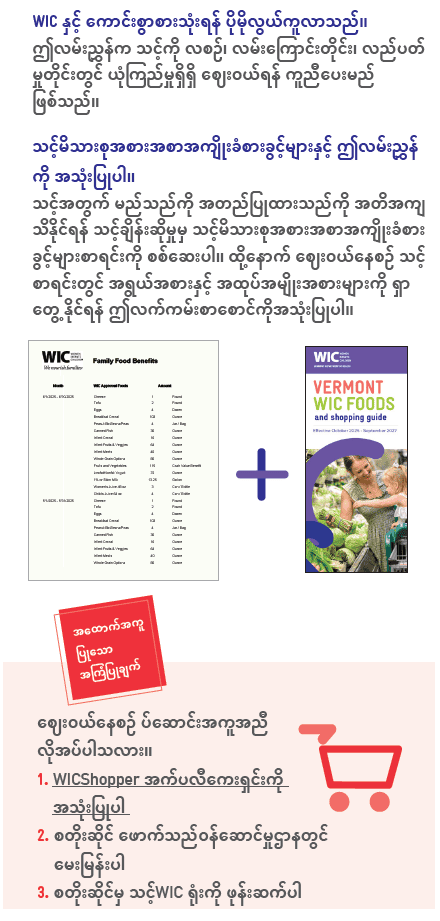 VT WIC WIC ဖြင့် ကောင်းမွန်စွာ စားသောက်ခြင်း။