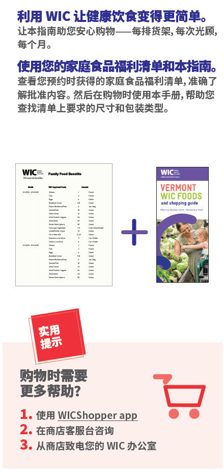 VT WIC 利用 WIC 让健康饮食变得更简单。