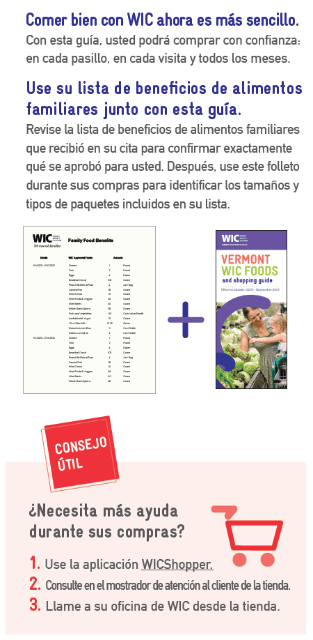 VT WIC Comer bien con WIC imagen