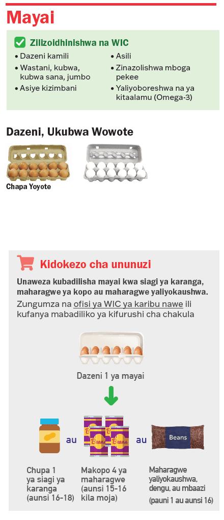 VT WIC Jibini na Mayai image