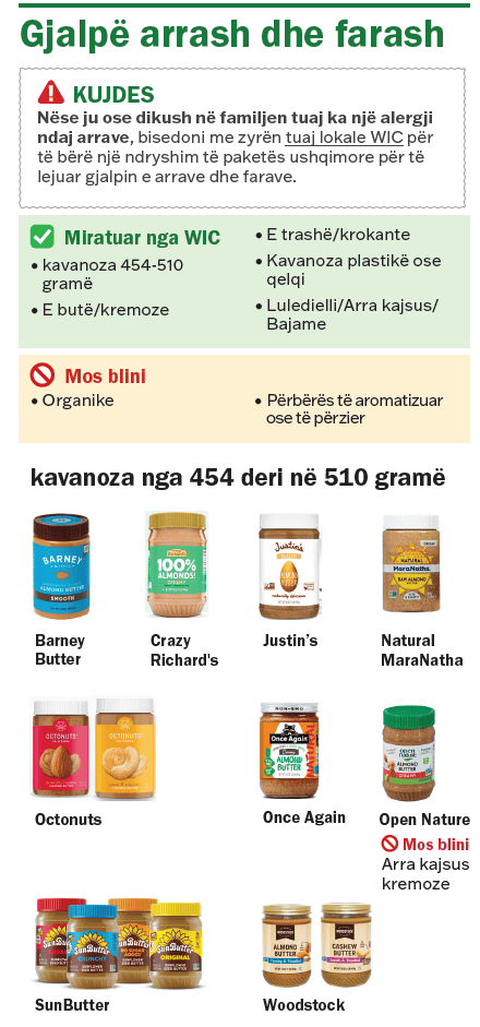 VT WIC Gjalpë kikiriku dhe fasule