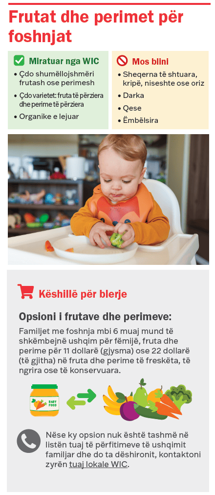 VT WIC Ushqime për foshnjat