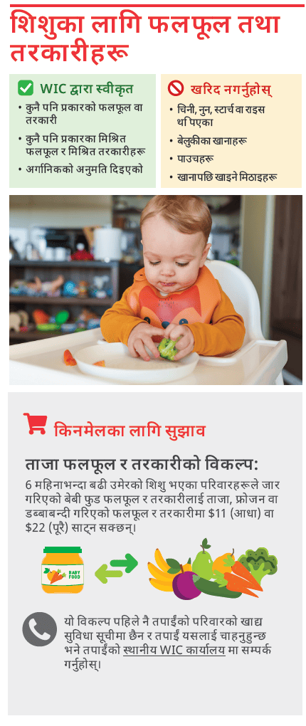 VT WIC शिशु खानाहरू image