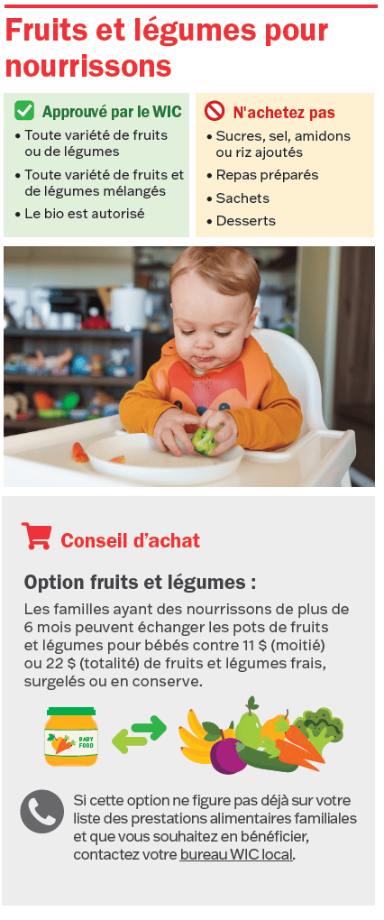 VT WIC Aliments pour nourrissons