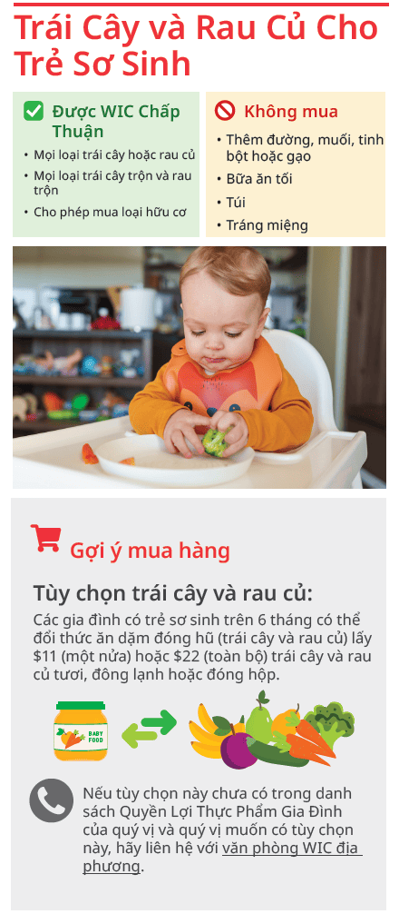 VT WIC Thực Phẩm Cho Trẻ Sơ Sinh image