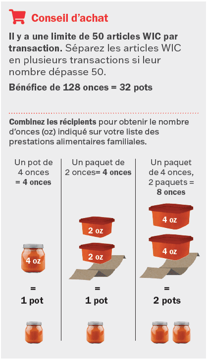 VT WIC Aliments pour nourrissons