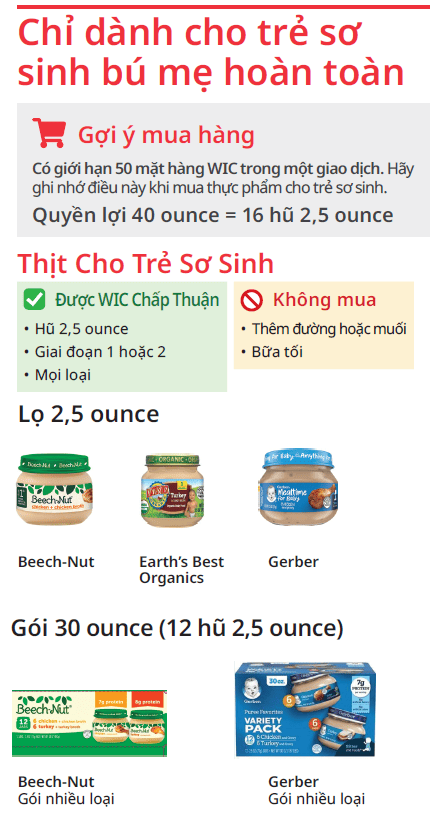 VT WIC Thực Phẩm Cho Trẻ Sơ Sinh image