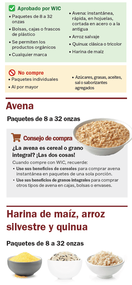 VT WIC Cereales integrales imagen