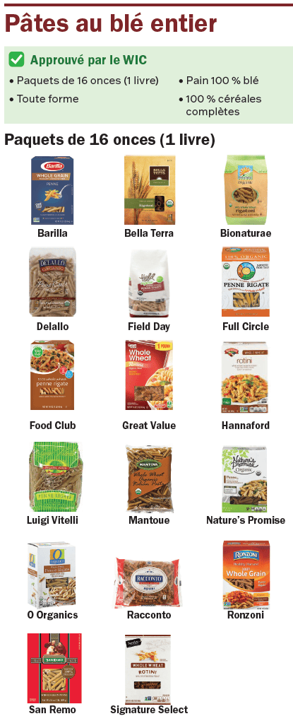 VT WIC Céréales complètes