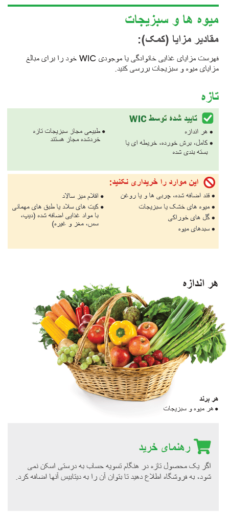 VT WIC میوه ها و سبزیجات image