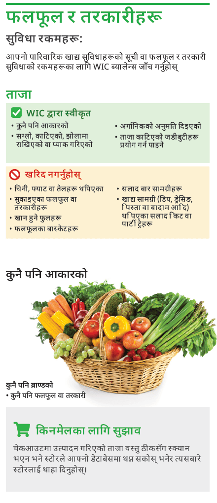 VT WIC फलफूल र तरकारीहरू image