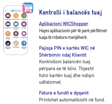 VT WIC Ndihmë shtesë për blerje