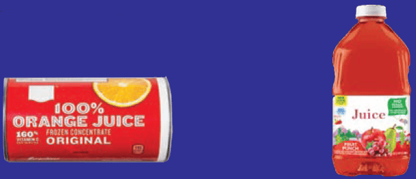 MA WIC juice combination example image