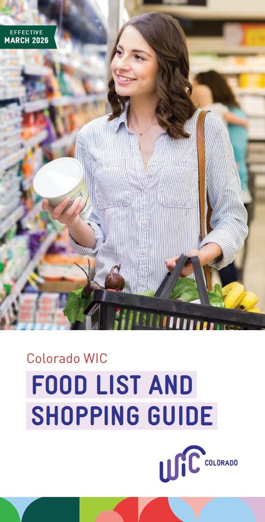 Colorado WIC food list header