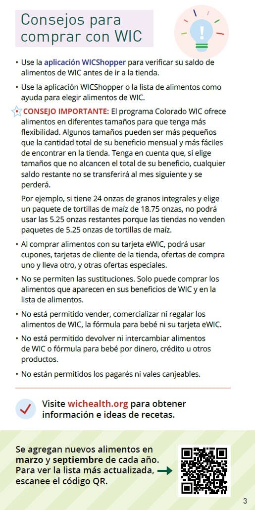 Shopping tips in Spanish