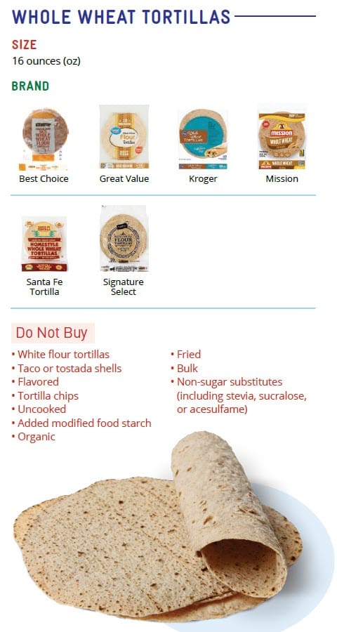 CO WIC-approved whole grain types and restrictions in English