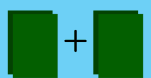 different colored squares with a plus sign inbetween them