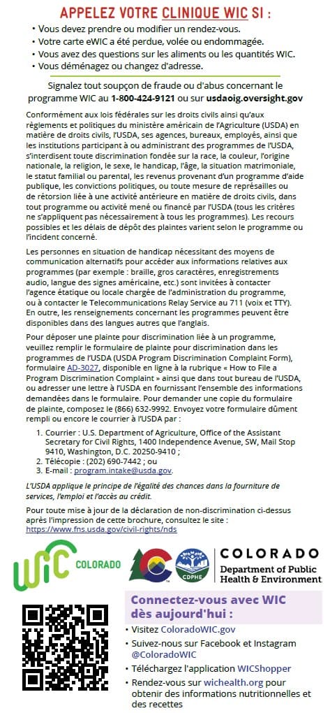 CO WIC-approved how to shop with you eWIC card in French