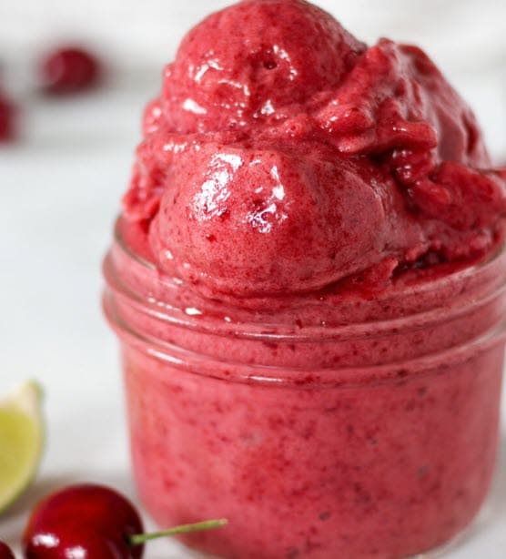 Cherry Lime Sorbet