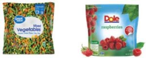 Frozen fruits and vegetables