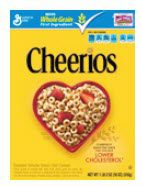 Cheerios cereal box