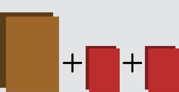 Squares representing sizes of cereal boxes