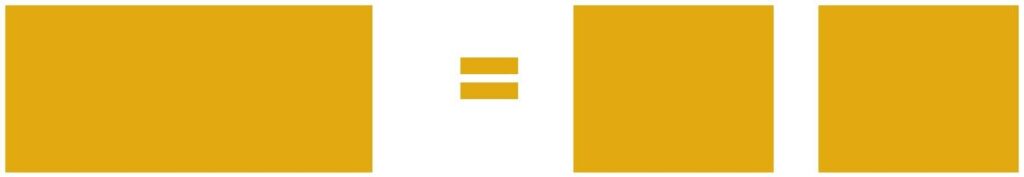 yellow rectangles representing different size cheese blocks