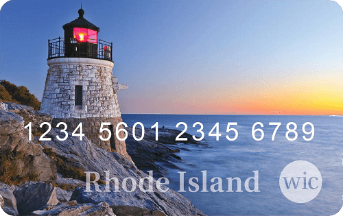 Example of a Rhode Island WIC card