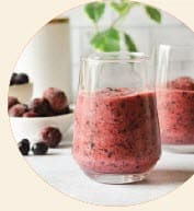 Smoothie in a glass cup