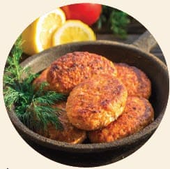 salmon cakes on a plate