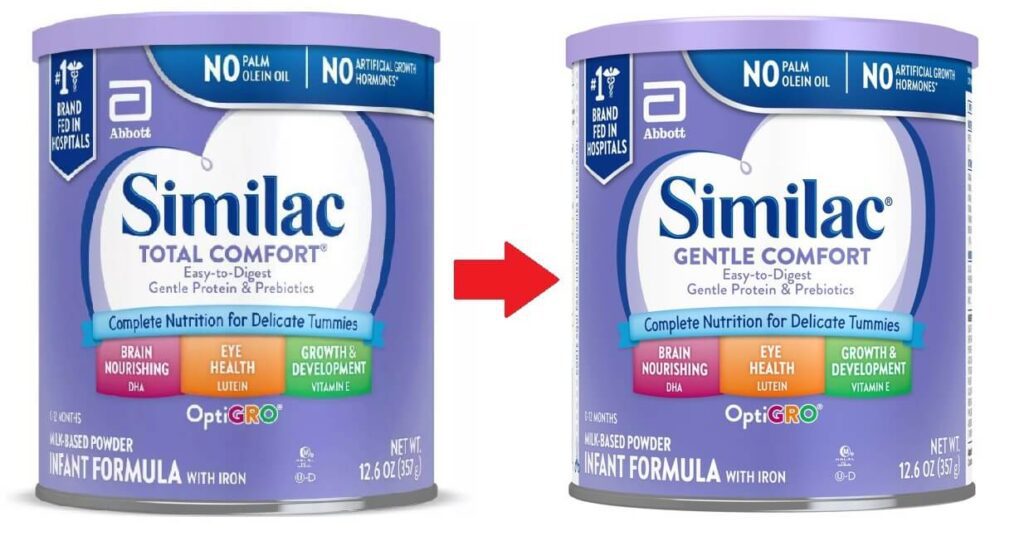 Cambio de nombre de Similac: Total Comfort a Gentle Comfort