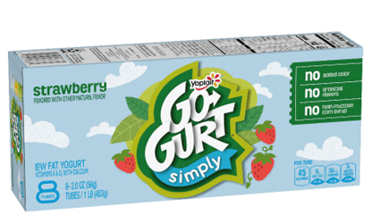 Simply gogurt brand yogurt