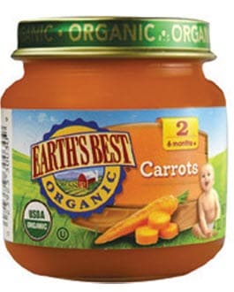 Earth’s Best Organic brand baby food