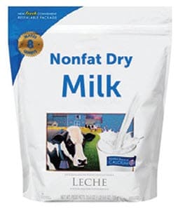Nonfat dry milk powder
