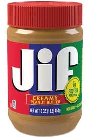Jif brand peanut butter