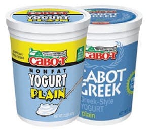 Cabot brand yogurt
