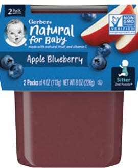Gerber brand jar of baby food