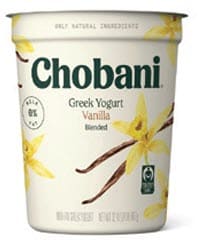 Chobani brand yogurt