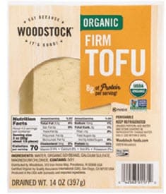Woodstock Organic brand tofu