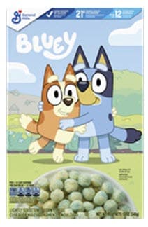 Bluey brand cold cereal