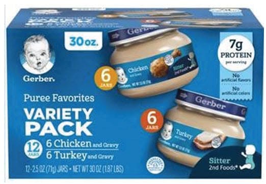 Gerber brand Variety Pack of baby food