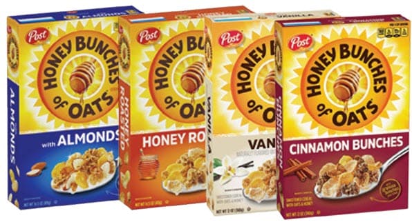 Honey Bunches Of Oats brand cold cereal