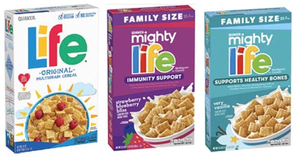Quaker Life brand cold cereal