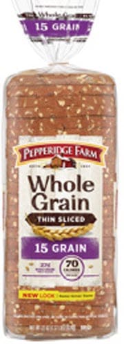 Pepperidge Farm Thin Sliced Whole Grain 15 Grain Bread - 22 ounce