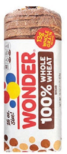 Wonder bread 100% Whole Wheat - 16 ounce