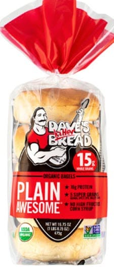 Dave’s Killer Bread Plain Awesome Bagels - 16.75 ounce