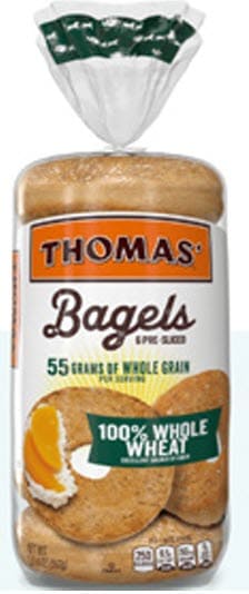 Thomas 100% Whole Wheat Bagels - 20 ounce